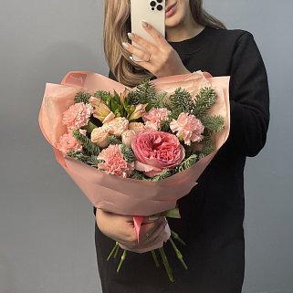 Розовый зимний букет  S