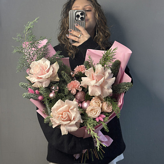 Зимний букет Пинк М