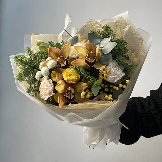 Золотой зимний букет S