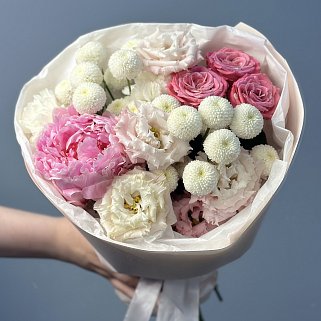 Сборный букет Малиновый чизкейк S