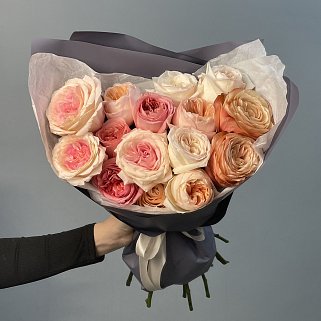 Букет пионовидных роз (микс)