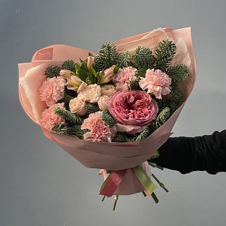 Розовый зимний букет  S