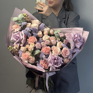 Сборный букет Лиловый комплимент L
