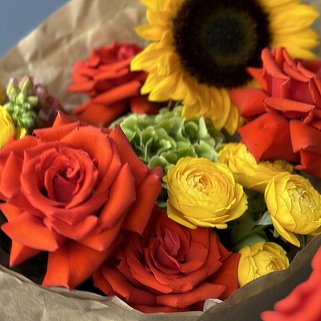 Сборный букет Осеннее солнце